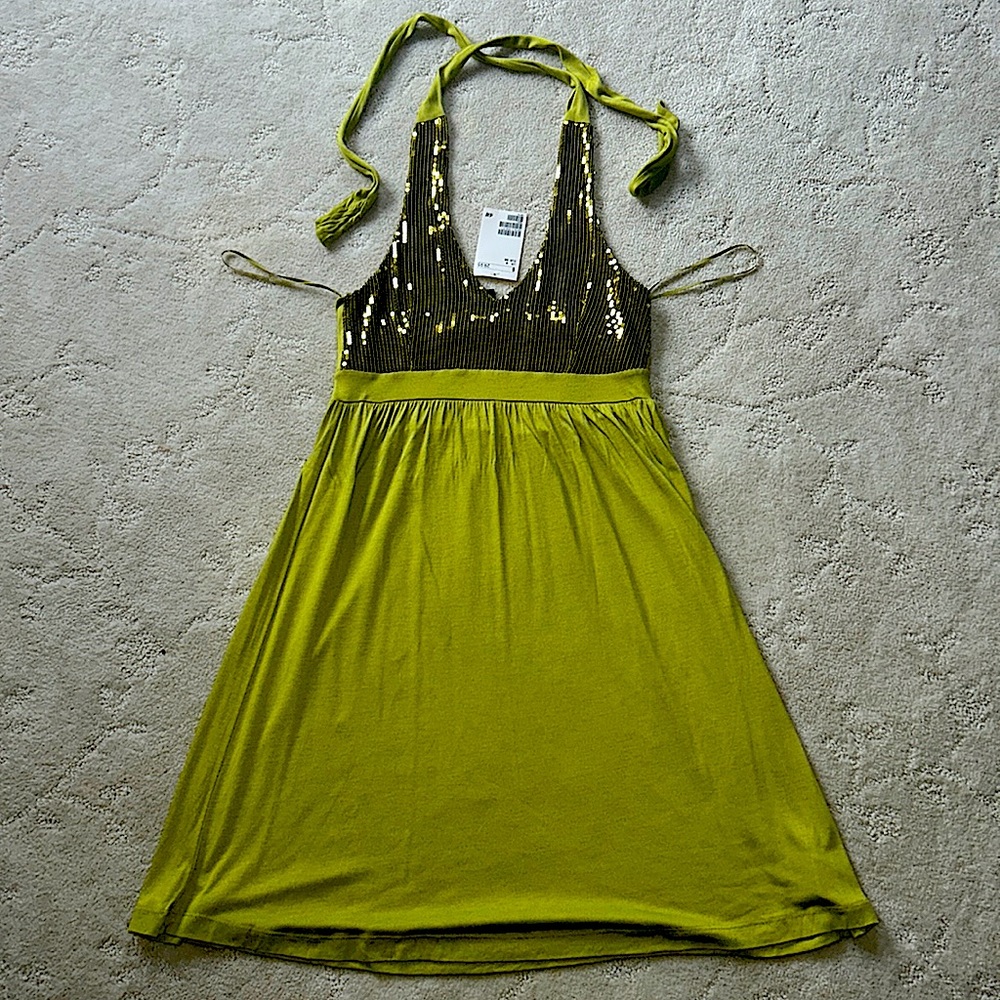 H&M sequins halter top dress